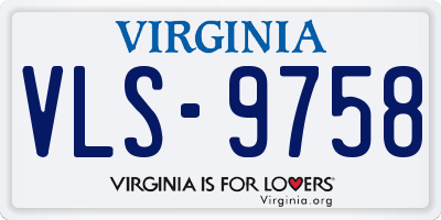 VA license plate VLS9758