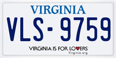 VA license plate VLS9759