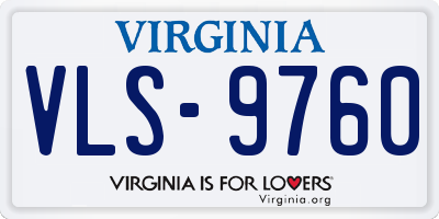 VA license plate VLS9760