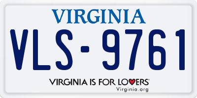 VA license plate VLS9761