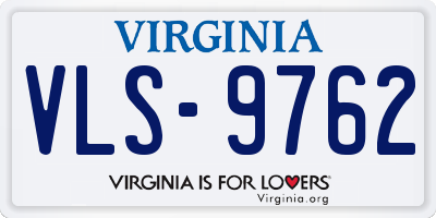 VA license plate VLS9762