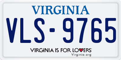 VA license plate VLS9765