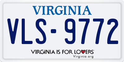 VA license plate VLS9772