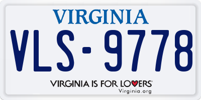 VA license plate VLS9778