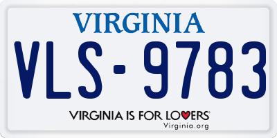 VA license plate VLS9783