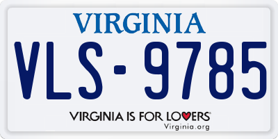 VA license plate VLS9785