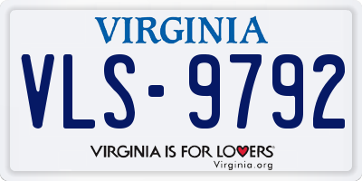 VA license plate VLS9792