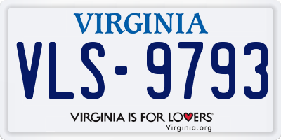 VA license plate VLS9793