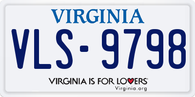 VA license plate VLS9798