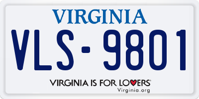 VA license plate VLS9801