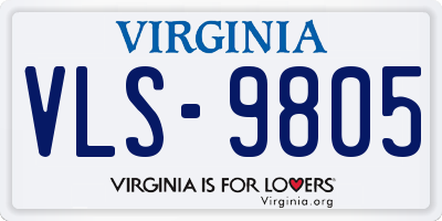 VA license plate VLS9805