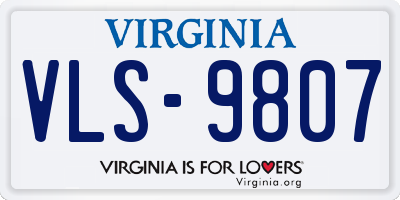 VA license plate VLS9807
