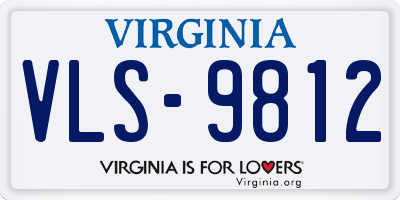 VA license plate VLS9812