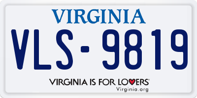 VA license plate VLS9819