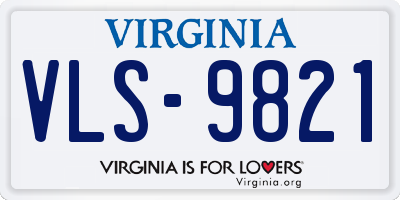 VA license plate VLS9821