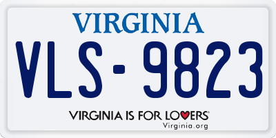VA license plate VLS9823