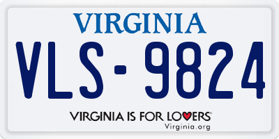 VA license plate VLS9824