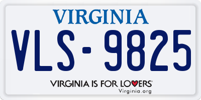 VA license plate VLS9825