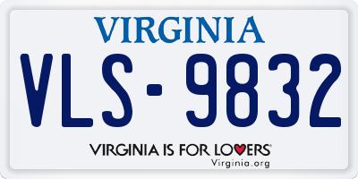 VA license plate VLS9832