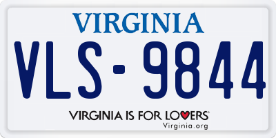 VA license plate VLS9844