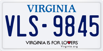 VA license plate VLS9845