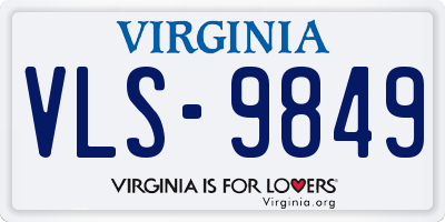 VA license plate VLS9849