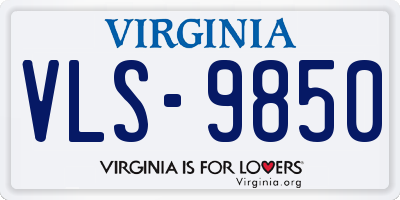 VA license plate VLS9850