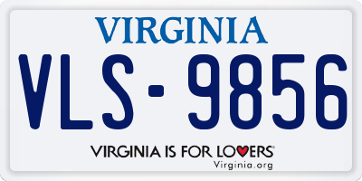 VA license plate VLS9856