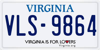 VA license plate VLS9864