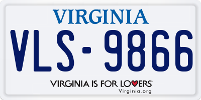VA license plate VLS9866