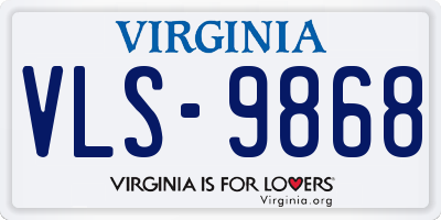 VA license plate VLS9868