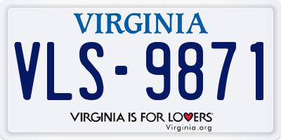 VA license plate VLS9871