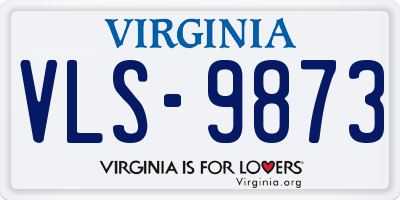 VA license plate VLS9873