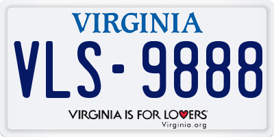 VA license plate VLS9888