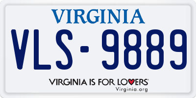 VA license plate VLS9889