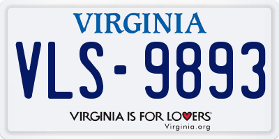 VA license plate VLS9893