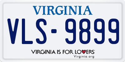 VA license plate VLS9899