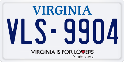 VA license plate VLS9904