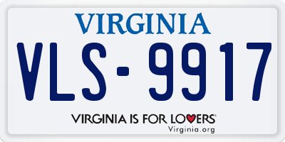 VA license plate VLS9917