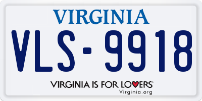 VA license plate VLS9918