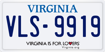 VA license plate VLS9919