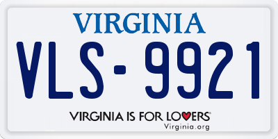 VA license plate VLS9921