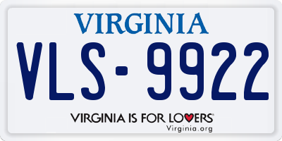 VA license plate VLS9922