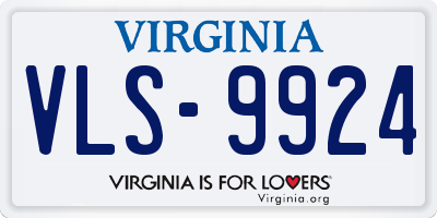 VA license plate VLS9924