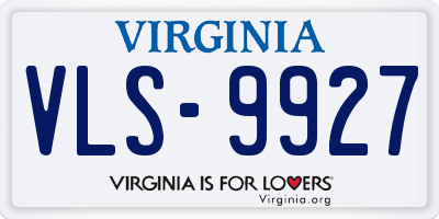 VA license plate VLS9927
