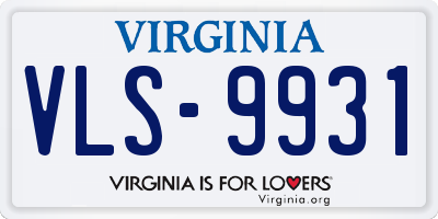VA license plate VLS9931