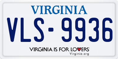 VA license plate VLS9936