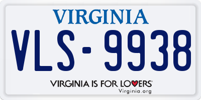 VA license plate VLS9938