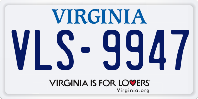 VA license plate VLS9947
