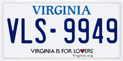 VA license plate VLS9949